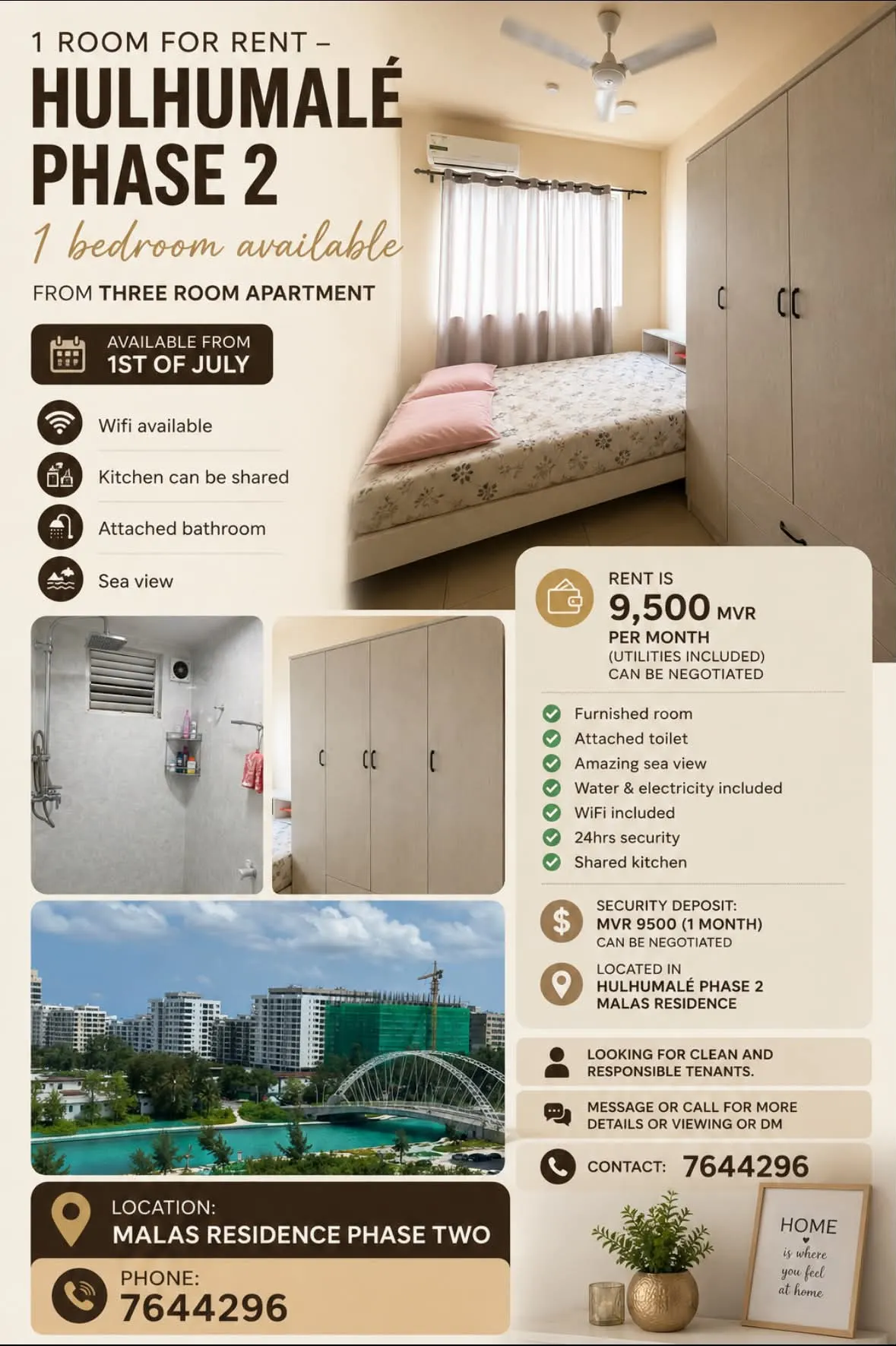 Room for Rent – Hulhumalé Phase 2 — Hulhumalé