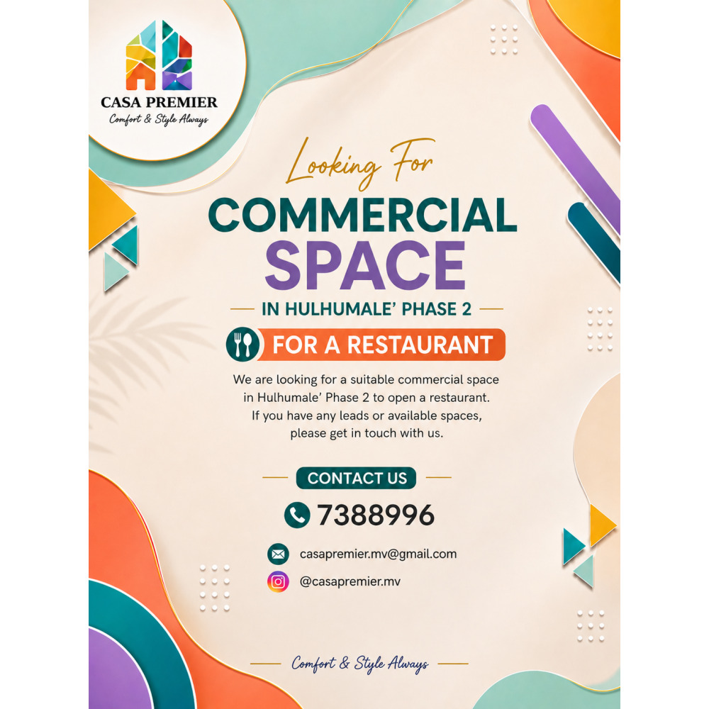 Client Seeking Commercial Space for Restaurant | Hulhumal Phase 2 — Hulhumalé