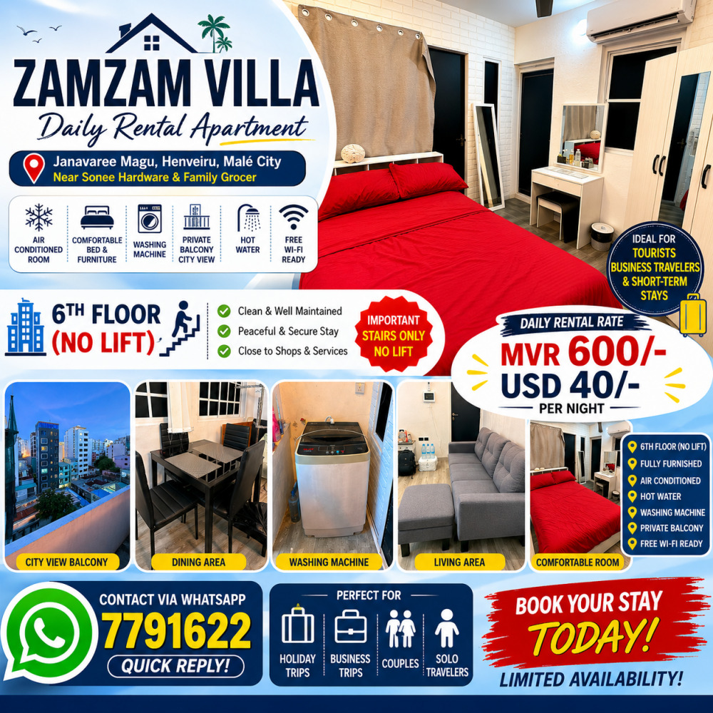 Daily Rent - Fully Furnish One Room Apartment — Malé — Henveiru