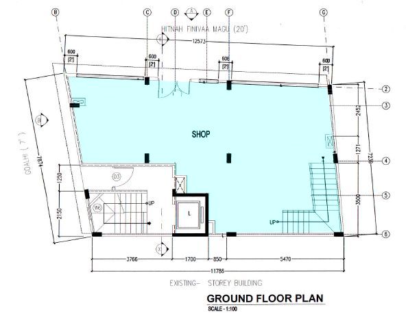 Ground and first floor H. Dhanvaruge Commercial Space Shop office showroom — Malé — Henveiru