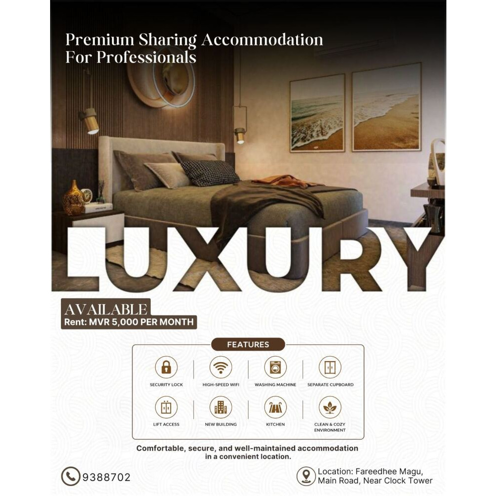 High Quality Sharing Accommodation Available for professionals — Malé — Maafannu