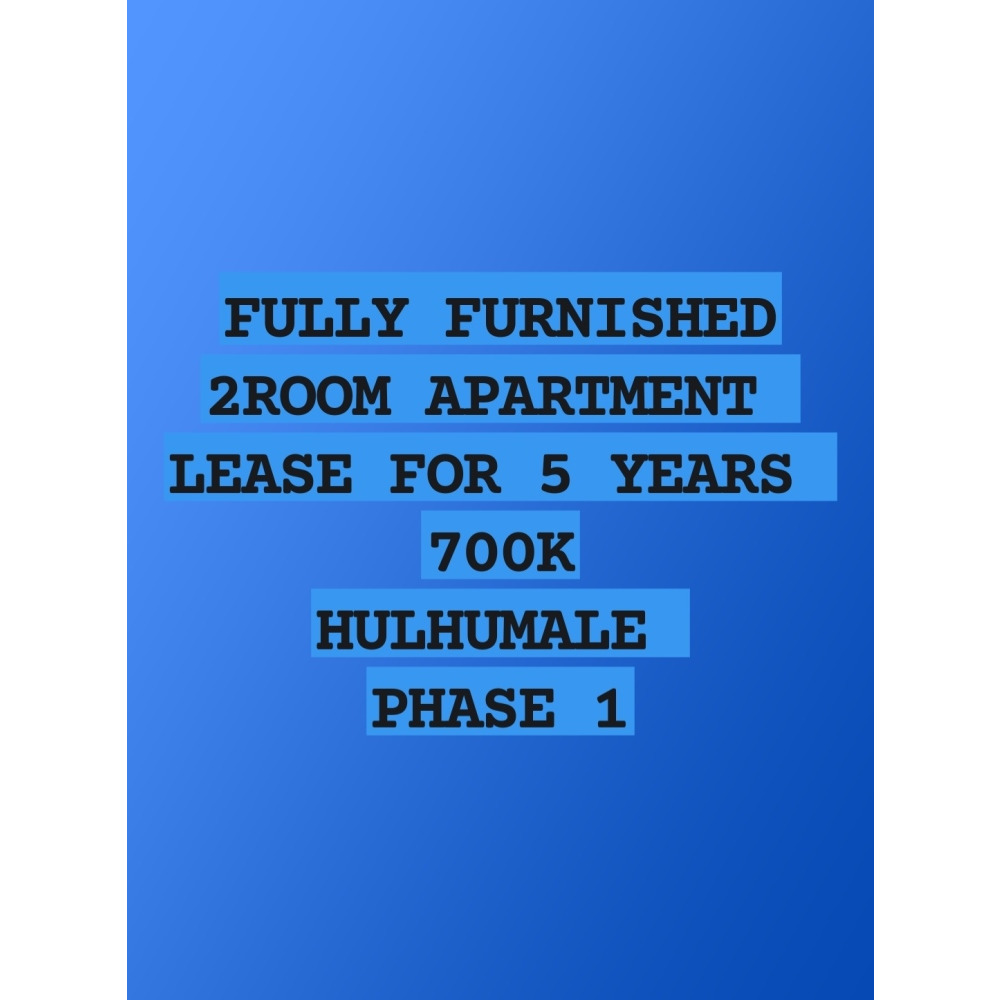 Fully Furnished 2 Room Apartment For long term — Hulhumalé