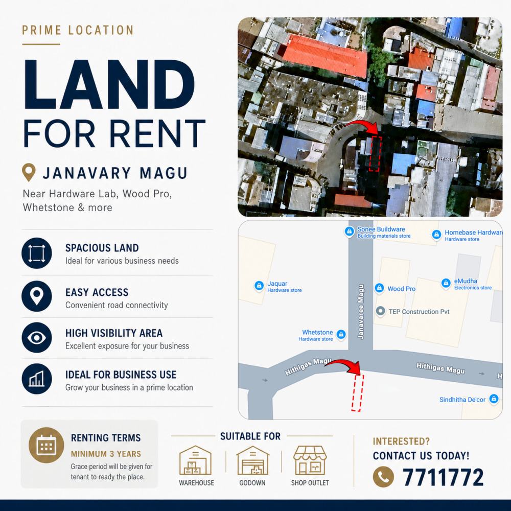 PRIME COMMERCIAL LAND FOR RENT JANAVARY MAGU — Malé — Henveiru