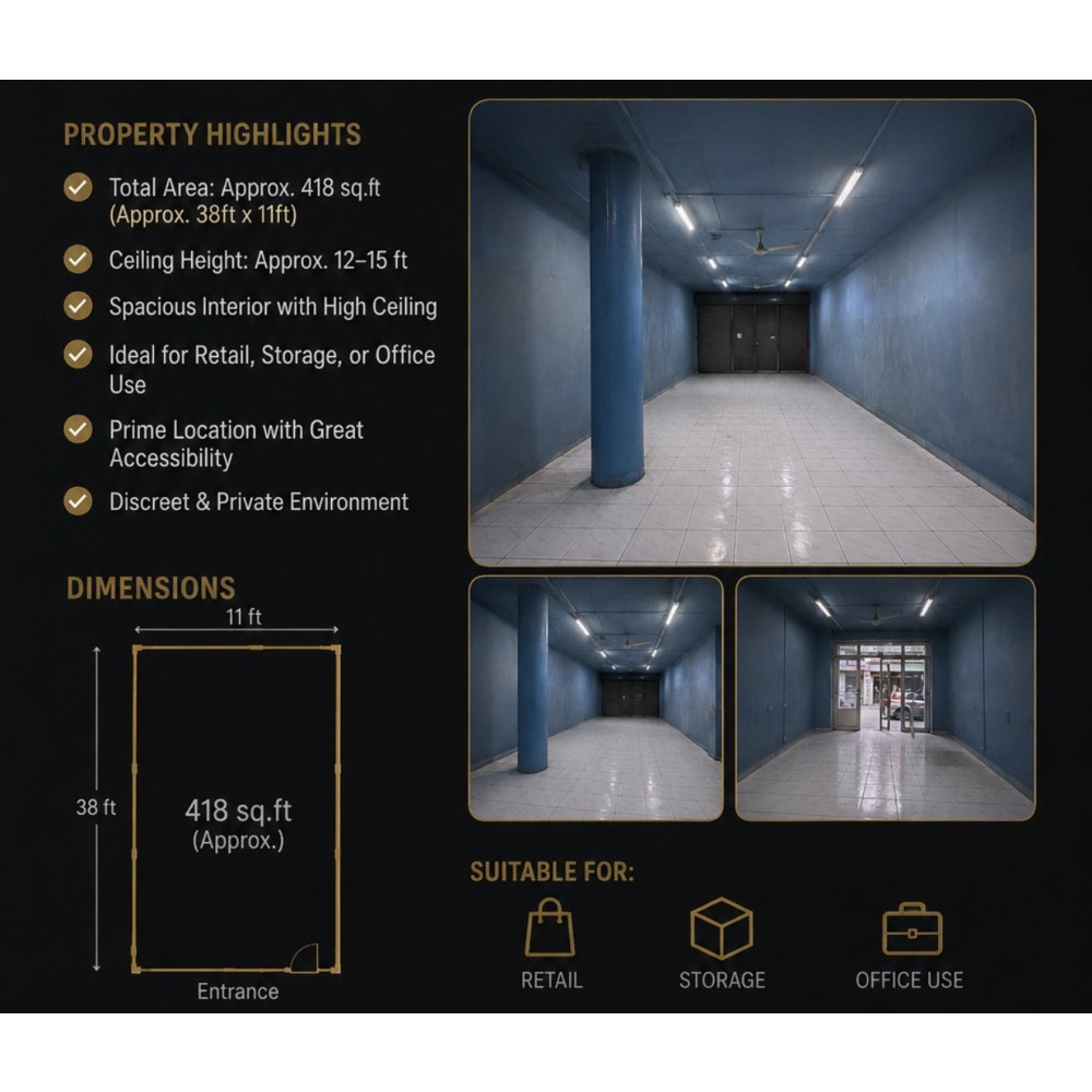 Commercial Space for Rent Fish Market Area — Malé — Maafannu