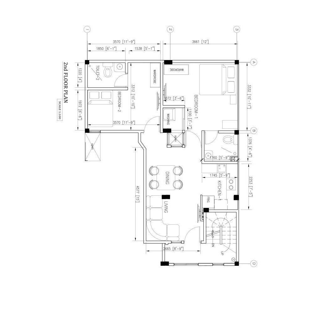 2 Room at 1st Floor apartment Available for rent Henveyru near Kilogram shop — Malé — Henveiru