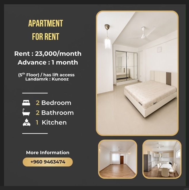 FULLY FURNISHED TWO BED ROOM AVAILABLE FROM PRIME LOCATION, PLS — Malé — Maafannu