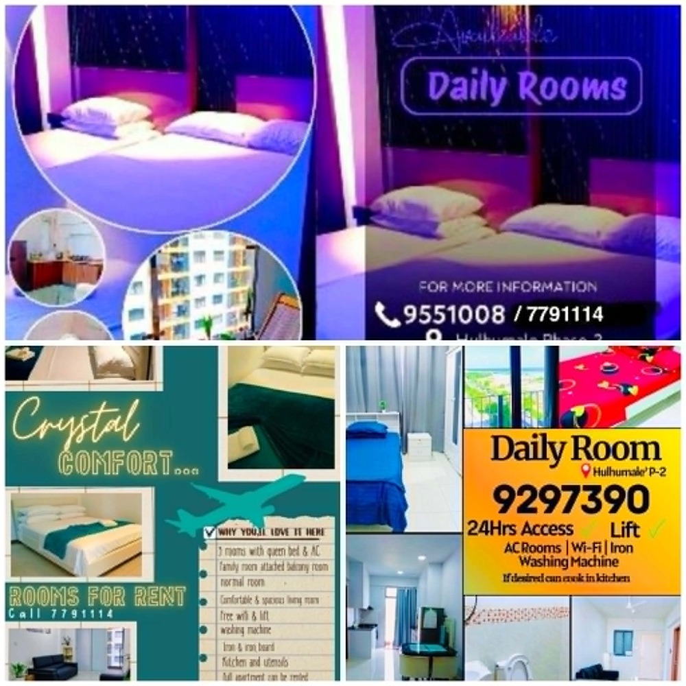 Rooms & Apartment For Daily Rent In HulhuMale' Phase 2 — Hulhumalé