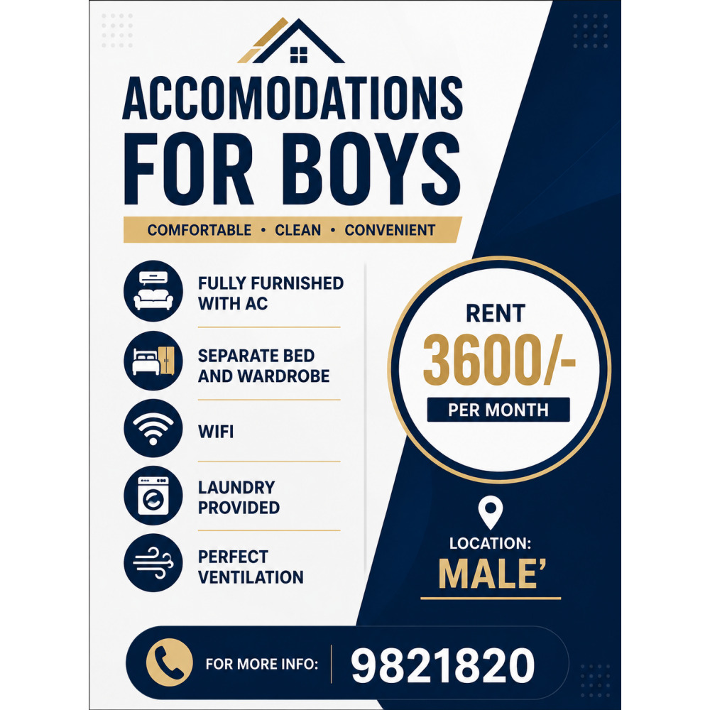 Accommodation for boys — Malé — Henveiru