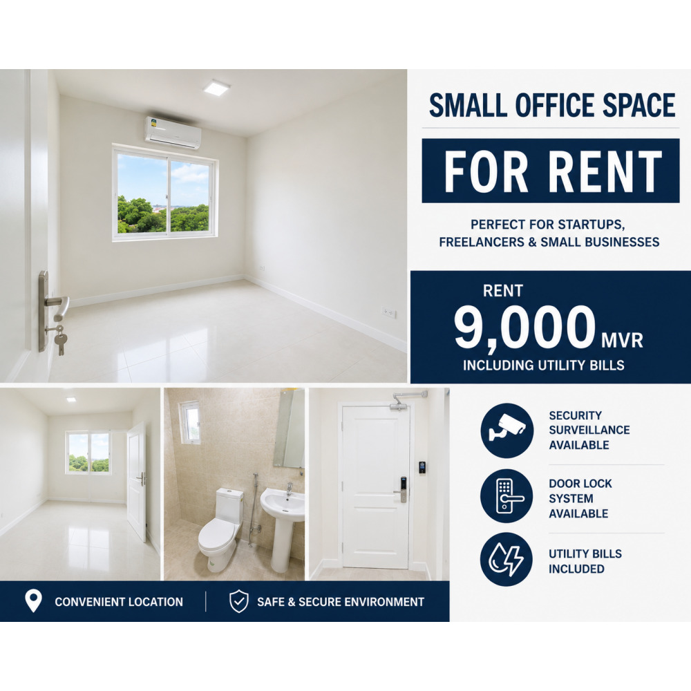 Office space available for rent — Malé — Galolhu