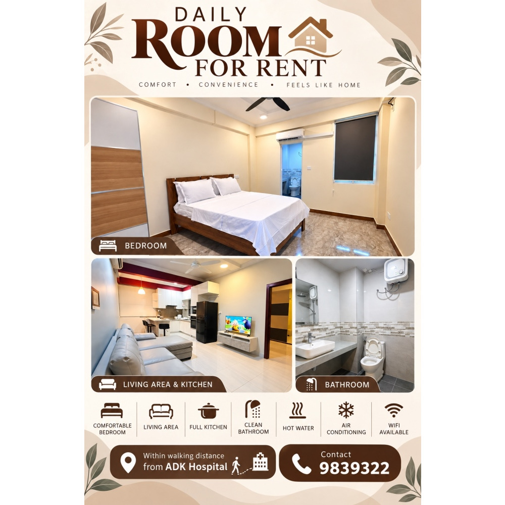 Apartment for daily rent in Malé — Henveiru — Apartment for daily rent...1room 800rf
