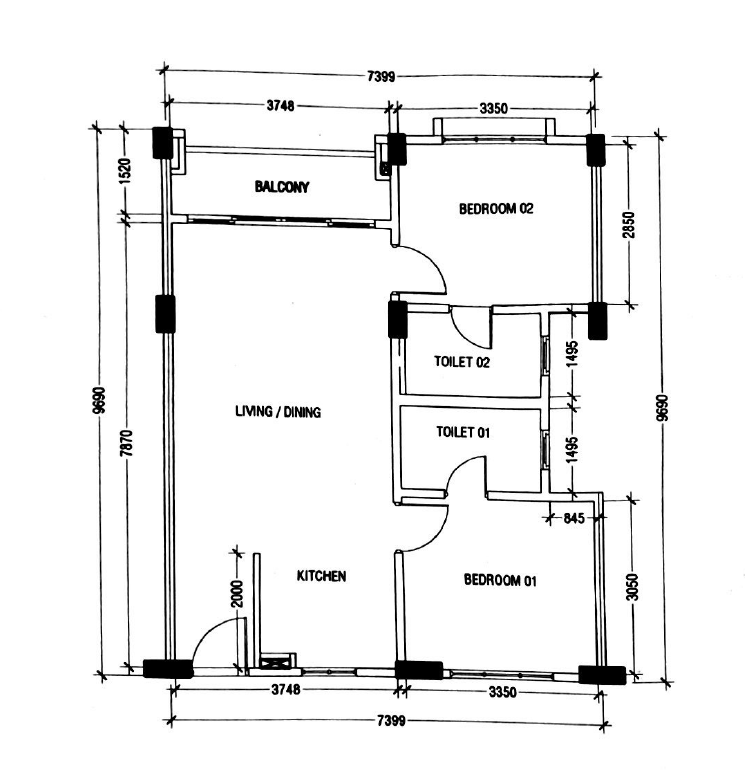 2 room apartment for sale in Hulhumale' Phase 1 — Hulhumalé