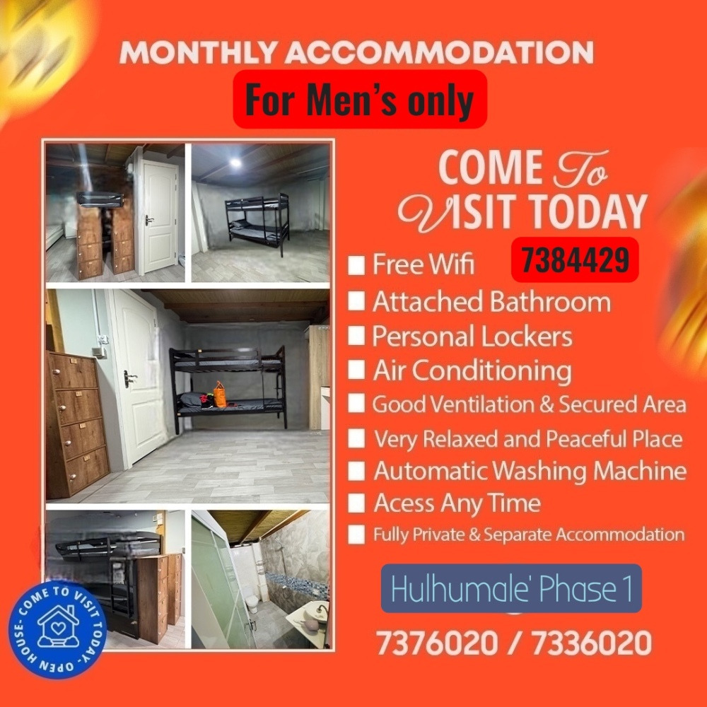 Accommodation for foreigners ( mens only ) — Hulhumalé