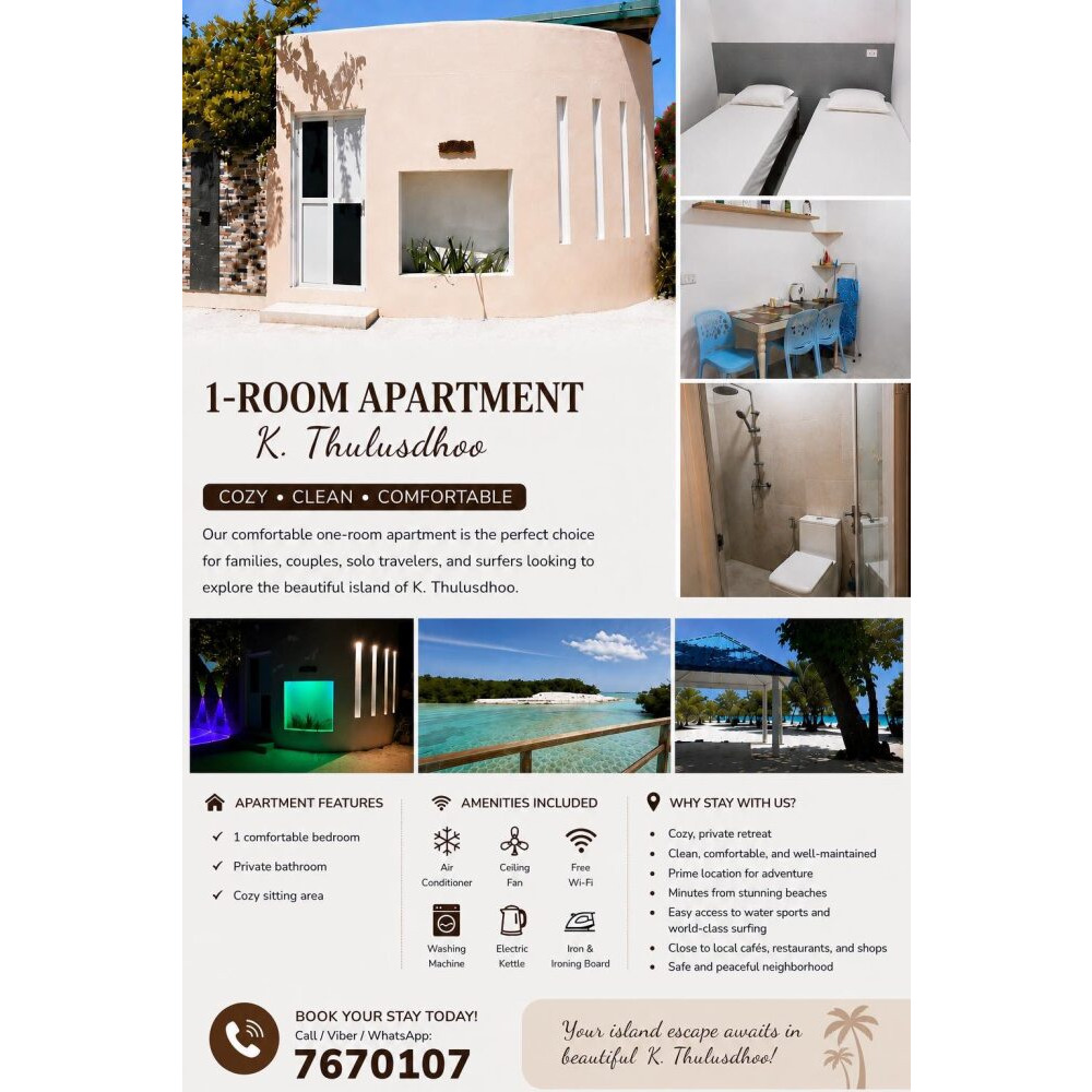 Day stay/overnight at K. Thulusdhoo — Kaaf