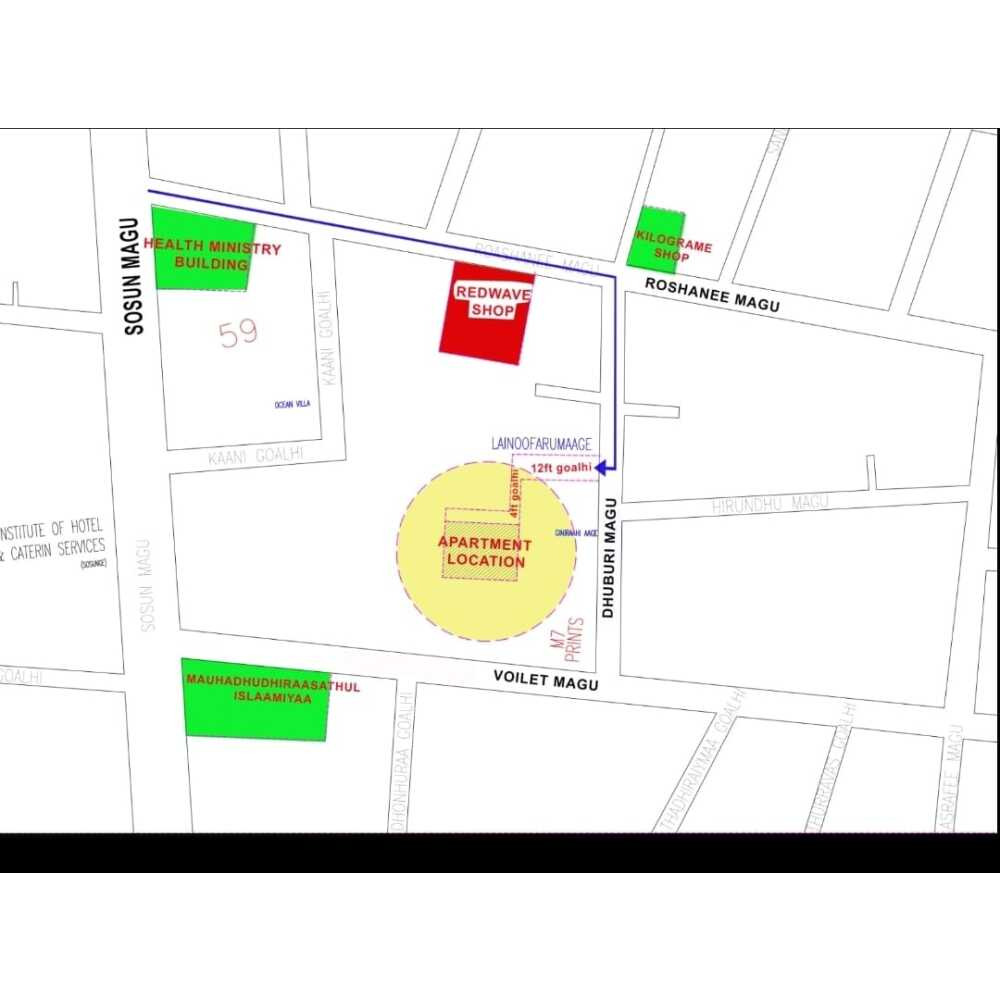 2 Room apartment for rent available from Henveyru 1st floor — Malé — Henveiru