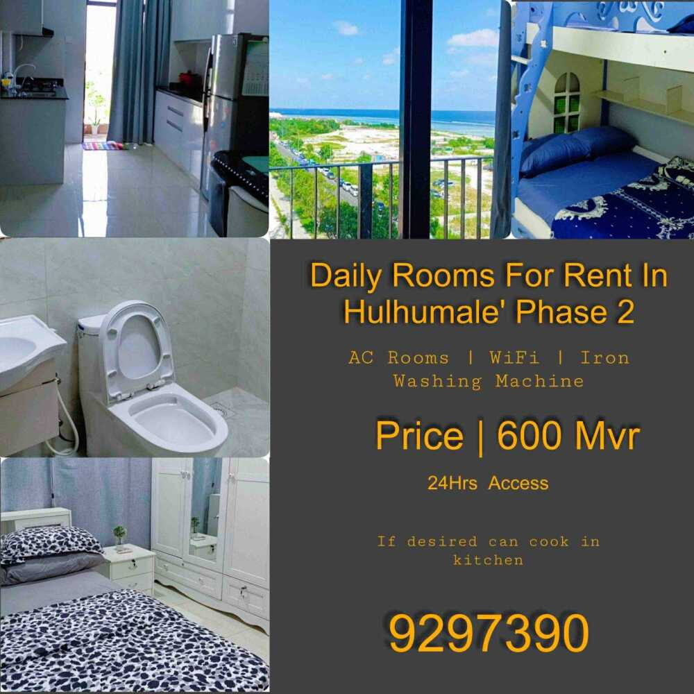 Rooms & Apartment For Daily Rent In HulhuMale' Phase 2 — Hulhumalé