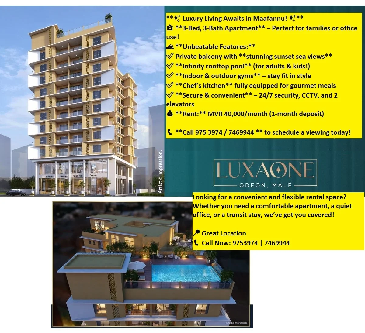 Three Room Luxury Apartment from Male — Malé — Maafannu