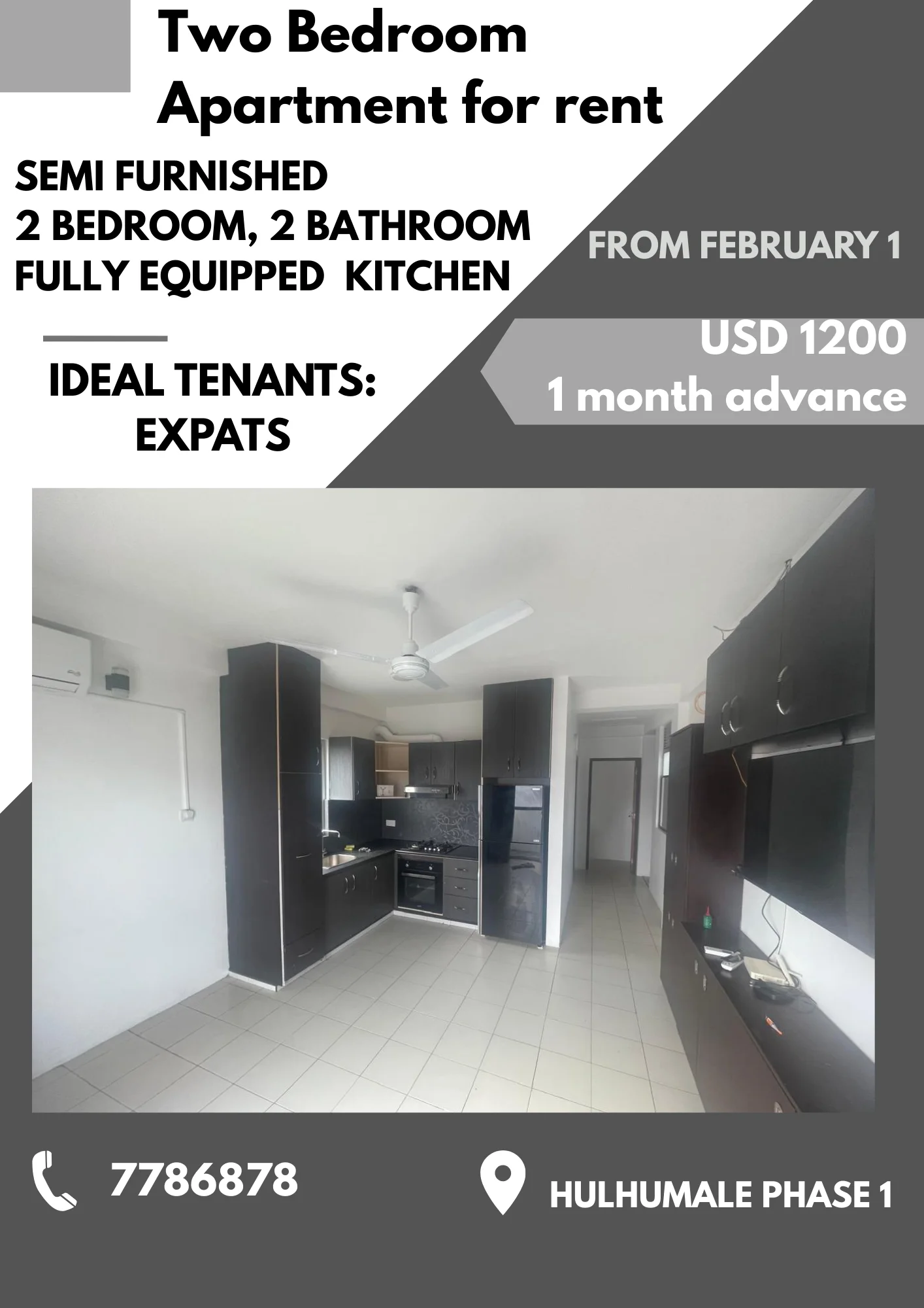 2 bedroom Apartment for rent in Hulhumale phase 1 — Other