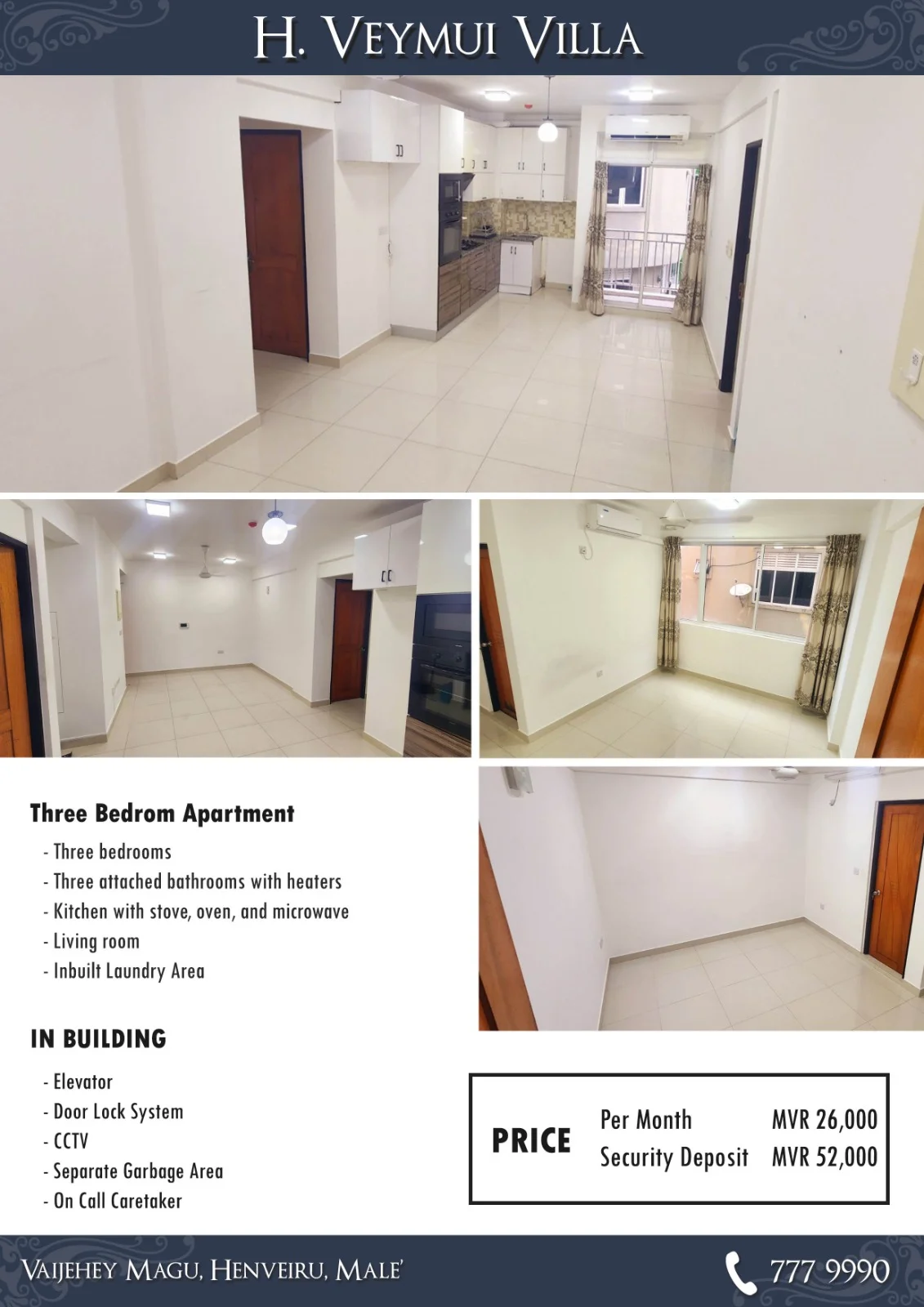 Apartment for rent — Malé — Henveiru